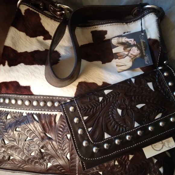American West Handbags - American west shoulder bag and wallet,12lx10w